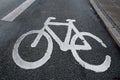 BIKE TRAFFIC SIGN FOR BIKERS IN COPENHAGEN Royalty Free Stock Photo