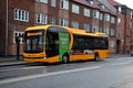 Bus line 18 runs on electric bvd motor in Copenhagen Royalty Free Stock Photo