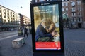 Commecial billboard with Norwegian airline in danish capital