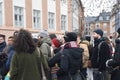 Copenhagen /Denmark/18 February 2023/Tourists gether for walk city guide tour in danish capital Copenhagen.( Photo.Francis Jos