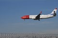 NORWEGIAN AIRLINE COMMERCIAL FLIGHT LANDING