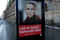 Ms-Mette Frederiksen early election billboard