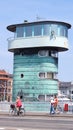 COPENHAGEN, DENMARK - JUL 06th, 2015: Knippelsbro drawbridge across the inner harbour of Copenhagen, with two control Royalty Free Stock Photo