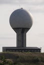 Closeup of a doppler radar dome at the Copenhagen international airport CPH. Royalty Free Stock Photo