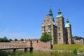 Copenhagen, Denmark - July 2021: Exterior of the beautiful Rosenborg Castle (Rosenborg Slot)