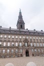 Front entrance and tower of The Danish Parliament Folketinget, Christiansborg Palace Royalty Free Stock Photo