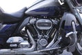 Harley Davidson Screamin Eagle motorcycle. Part in trade war between USA and Europe. Production overseas in Europe