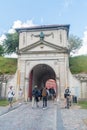 North Gate of citadel Kastellet. Entrance gate to the star-shaped 17th century Kastellet military fortress Royalty Free Stock Photo