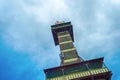 Copenhagen. Denmark. July 30, 2019: The observational tower of the zoo in Copenhagen. Bottom View.