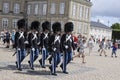 QUEEN`S ROYAL GUARDS CHANGE AT AMALIEMBORG PALACE