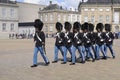 QUEEN`S ROYAL GUARDS CHANGE AT AMALIEMBORG PALACE