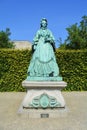 Copenhagen, Denmark - July 2021: Statue of Queen Caroline Amalie of Augustenburg in the Rose Garden of Rosenborg Castle Royalty Free Stock Photo