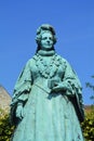 Copenhagen, Denmark - July 2021: Statue of Queen Caroline Amalie of Augustenburg in the Rose Garden of Rosenborg Castle Royalty Free Stock Photo
