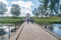 Views on bridge and peoples over moat to Kastellet fortress