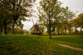 COPENHAGEN, DENMARK: Kastelsmollen windmill inside the Kastellet castle. Royalty Free Stock Photo