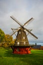 COPENHAGEN, DENMARK: Kastelsmollen windmill inside the Kastellet castle. Royalty Free Stock Photo