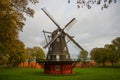 COPENHAGEN, DENMARK: Kastelsmollen windmill inside the Kastellet castle. Royalty Free Stock Photo