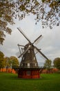 COPENHAGEN, DENMARK: Kastelsmollen windmill inside the Kastellet castle. Royalty Free Stock Photo