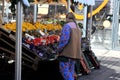 Copenhagen/Denmark/01 March 2023/Fruit and vegetable shoppers at vendor in dansh capital Copenhagen.   ( Photo. Francis Joseph Royalty Free Stock Photo