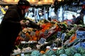 Copenhagen/Denmark/01 March 2023/Fruit and vegetable shoppers at vendor in dansh capital Copenhagen.   ( Photo. Francis Joseph Royalty Free Stock Photo