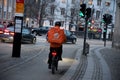 Just eat fod delivery bike rider in Copenhagen Denmark