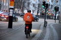 Just eat fod delivery bike rider in Copenhagen Denmark