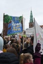 climate CHANGE PROTEST RALLY IN COPENHAGEN DENMARK