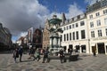 Shoppers travellers at amager torv in Copehagen Denmark