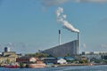 Amager Bakke / Copenhill Waste-to-Energy Power Plant in Copenhagen. The rooftop ski area opens Friday 4 October 2019