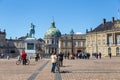 Amalienborg, Frederik`s Church, known as The Marble Church and Christian VII`s Palace Royalty Free Stock Photo