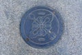 Manhole cover in Tivoli Gardens, Copenhagen Royalty Free Stock Photo