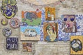 Copenhagen, Denmark, May, 2022: Mosaics in Free City of Christiania