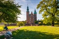 People relaxing at the King`s garden next to Rosenborg castle Royalty Free Stock Photo