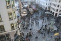 Christms shoppers and travelers in Copenhagen Denmark