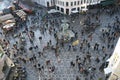 Christms shoppers and travelers in Copenhagen Denmark