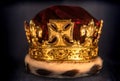 COPENHAGEN, DENMARK, NOVEMBER 18, 2019: Crown jewels at Rosenborg slot castle in Copenhagen,Denmark Royalty Free Stock Photo