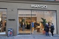 Newly open Mango store on danish pedestrian financial street