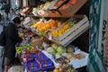 Person selecting veges and fruit at grocery store