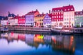 Copenhagen, Denmark. Nyhavn, Kobenhavn\'s iconic canal