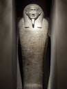 Ancient Egyptian black granite sarcophagus Royalty Free Stock Photo