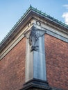 Ornate stone winged angel sculpture