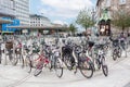 Bicycle parking at Norreport square in Copenhagen