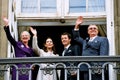 ROYAL FAMILY AT AMALIENBORG PALACE BALCONY