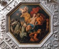 Paintings with sea scenes and Neptune on ceiling of the 17th century Rosenborg Castle