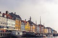 Copenhagen, Denmark - September 22, 2019 Beautiful new Haven water canal in Copenhagen, lots of sailing boats, people and