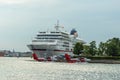 Copenhagen. Denmark. 15. September. 2021. Cruise ship in the port of Copenhagen. Denmark. Transport. Trips. Royalty Free Stock Photo