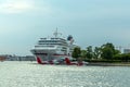 Copenhagen. Denmark. 15. September. 2021. Cruise ship in the port of Copenhagen. Denmark. Transport. Trips. Royalty Free Stock Photo