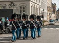 Honor National Guard marching in Copenhagen, Denmark