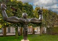 Bronze statue of muscular male, Copenhagen, Denmark