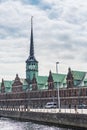 Copenhagen, Denmark - September 18, 2018: Old Stock Exchange Building Boersen with Tower